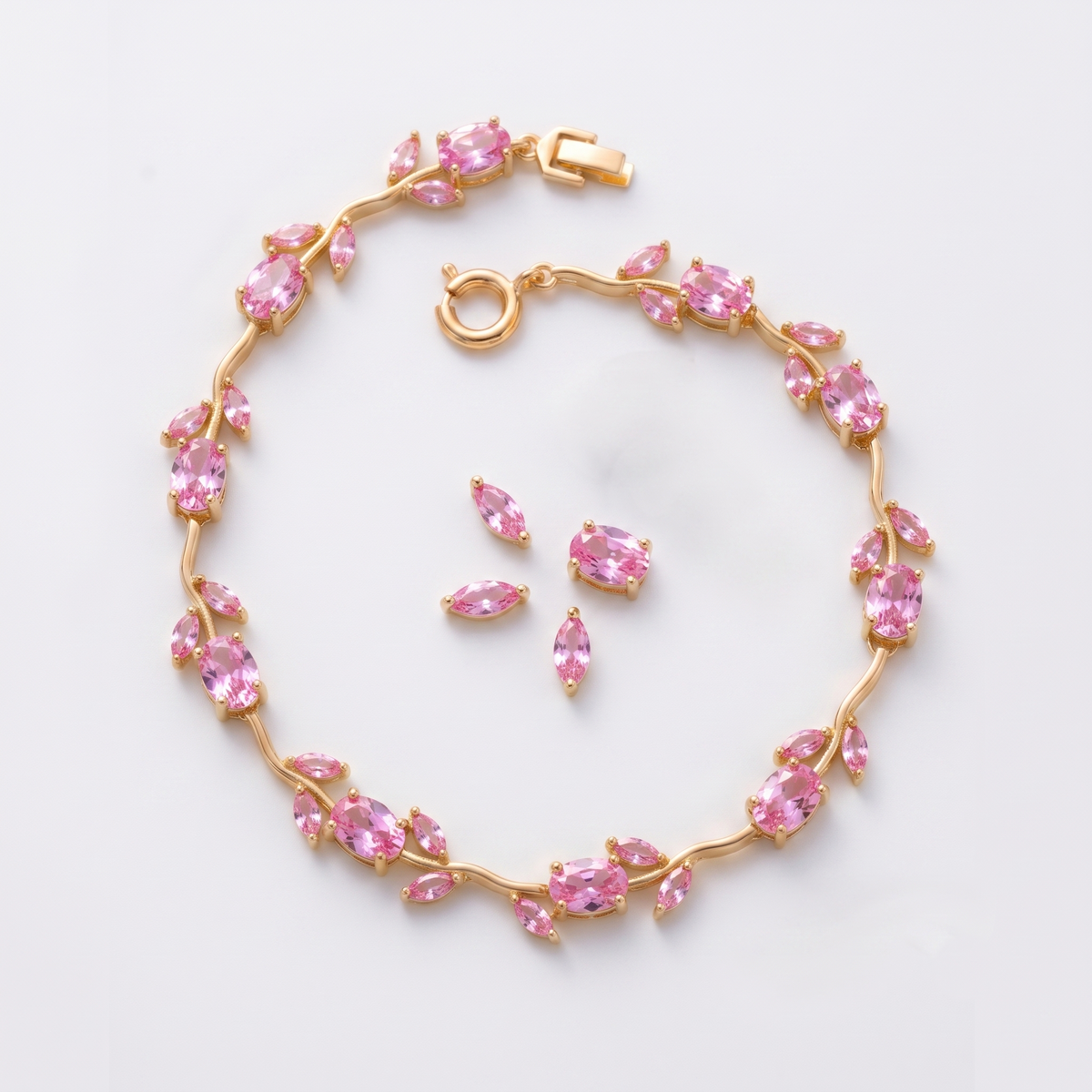 Tulip Bracelet – Elegant Floral Gemstone Jewelry