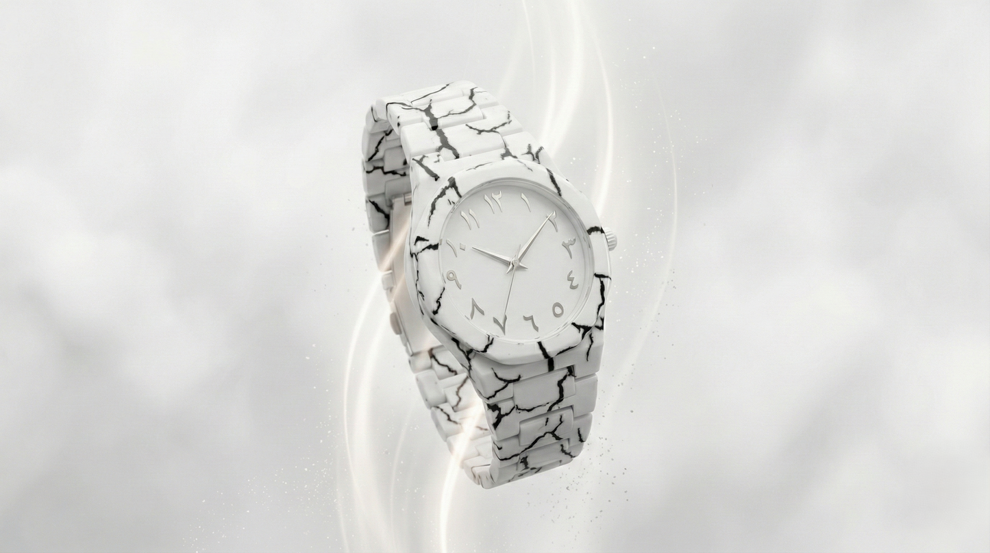 White Marble Arabic Aura